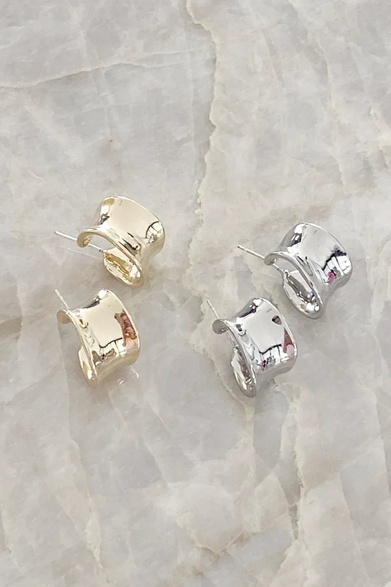 Erin Hoop Earrings - Gold-ROVOLE