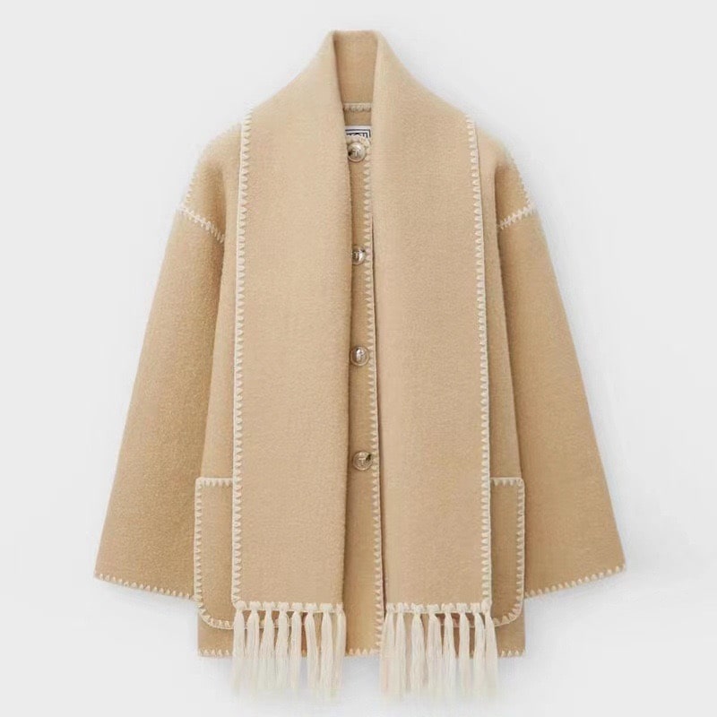 Comfortable Wool Cape Jacket-Massicos