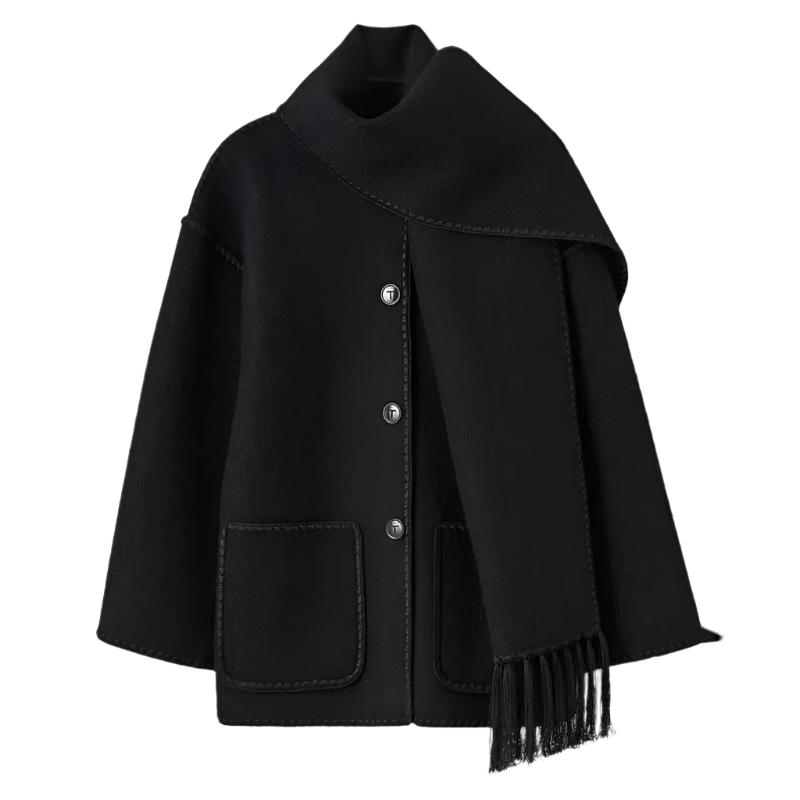 Comfortable Wool Cape Jacket-Massicos