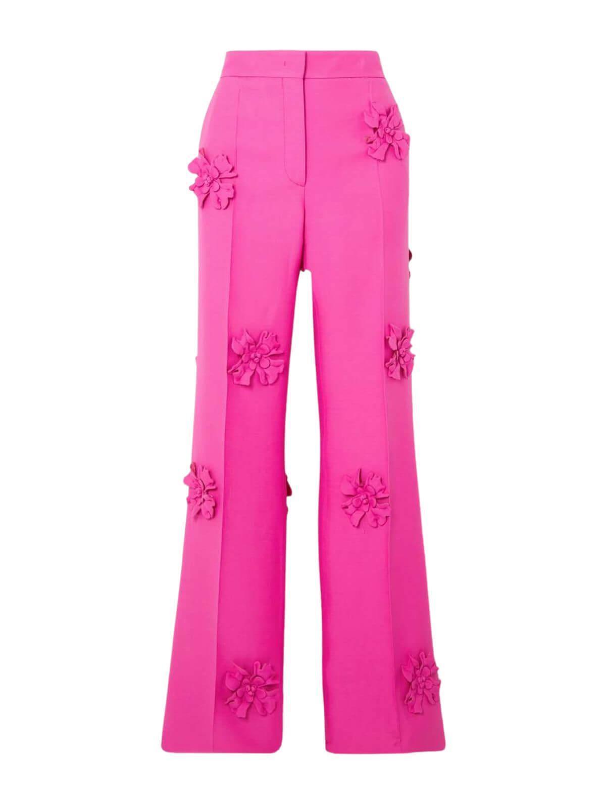 Indiana Floral Embellished Blazer Set In Hot Pink-Massicos