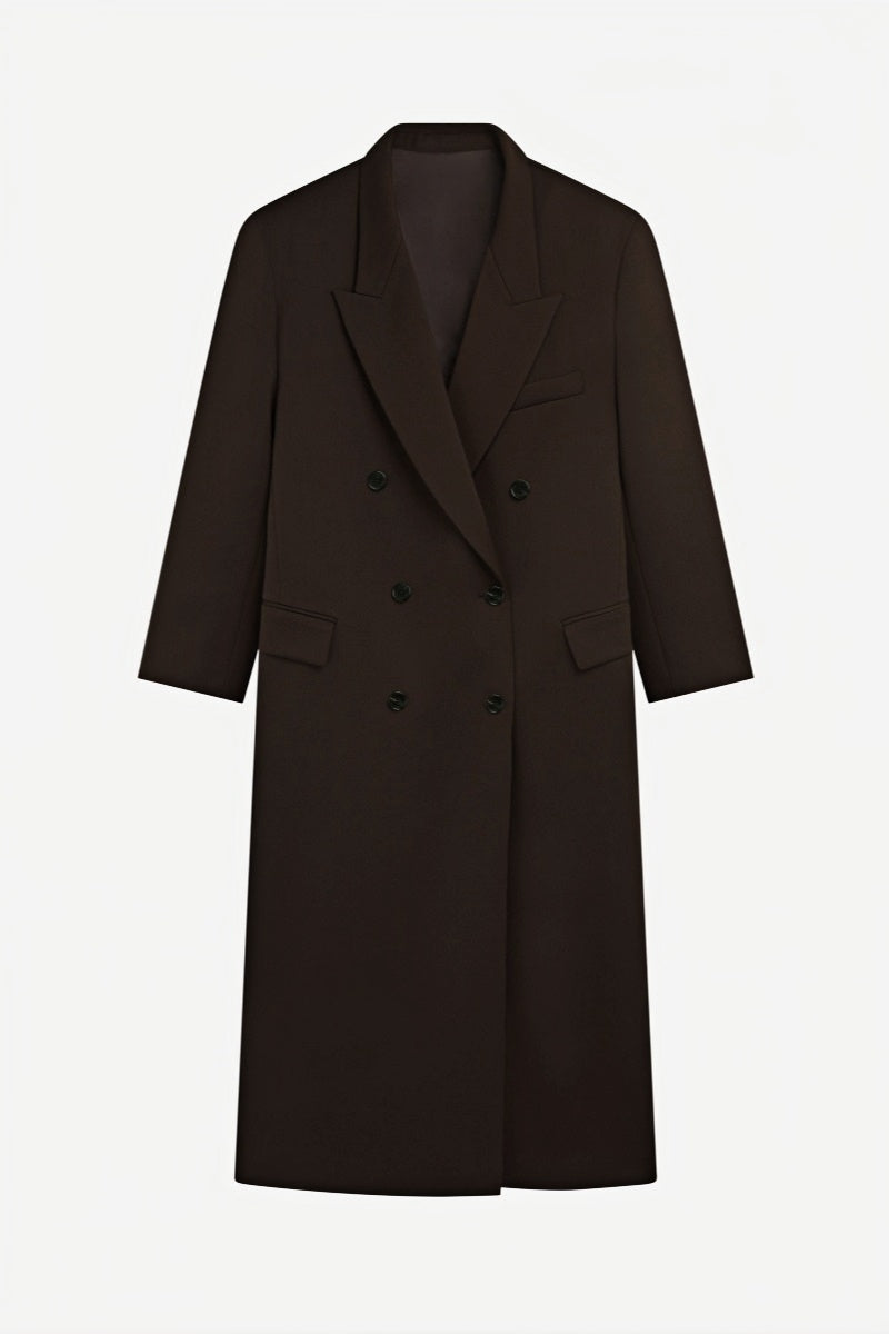 Solid Long Coat-Massicos