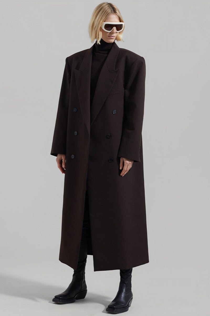 Solid Long Coat-Massicos