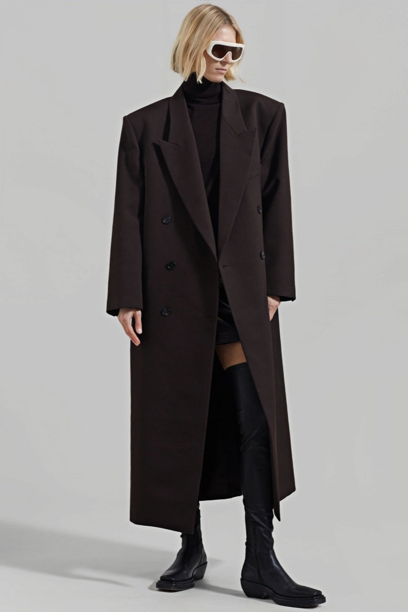 Solid Long Coat-Massicos