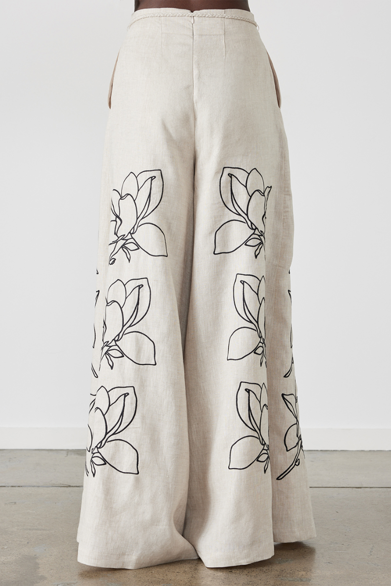 Jasmin Balloon Sleeve Floral Pants Set-CALLISTARI