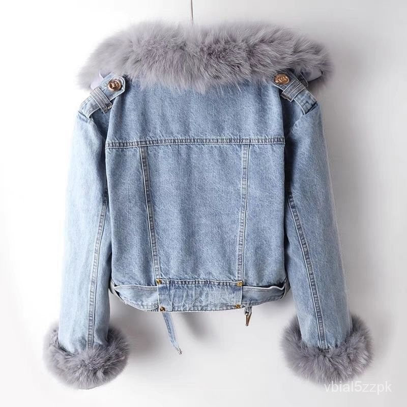 Light blue denim jacket-Massicos