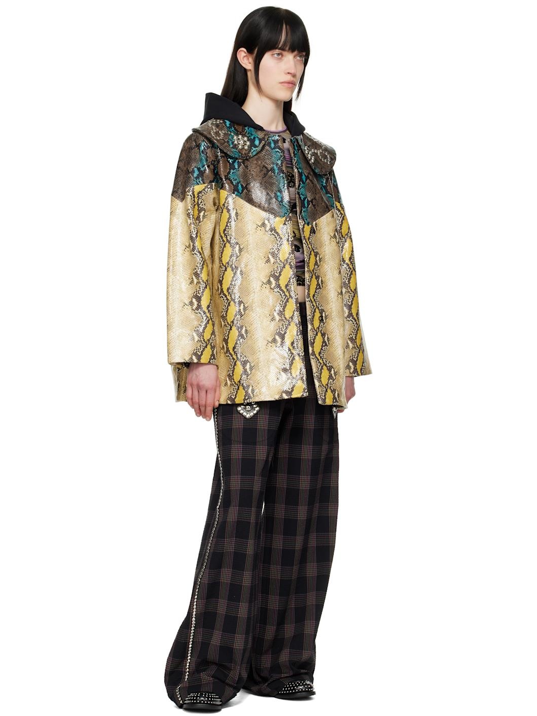 Serpentine Patchwork Leather Jacket