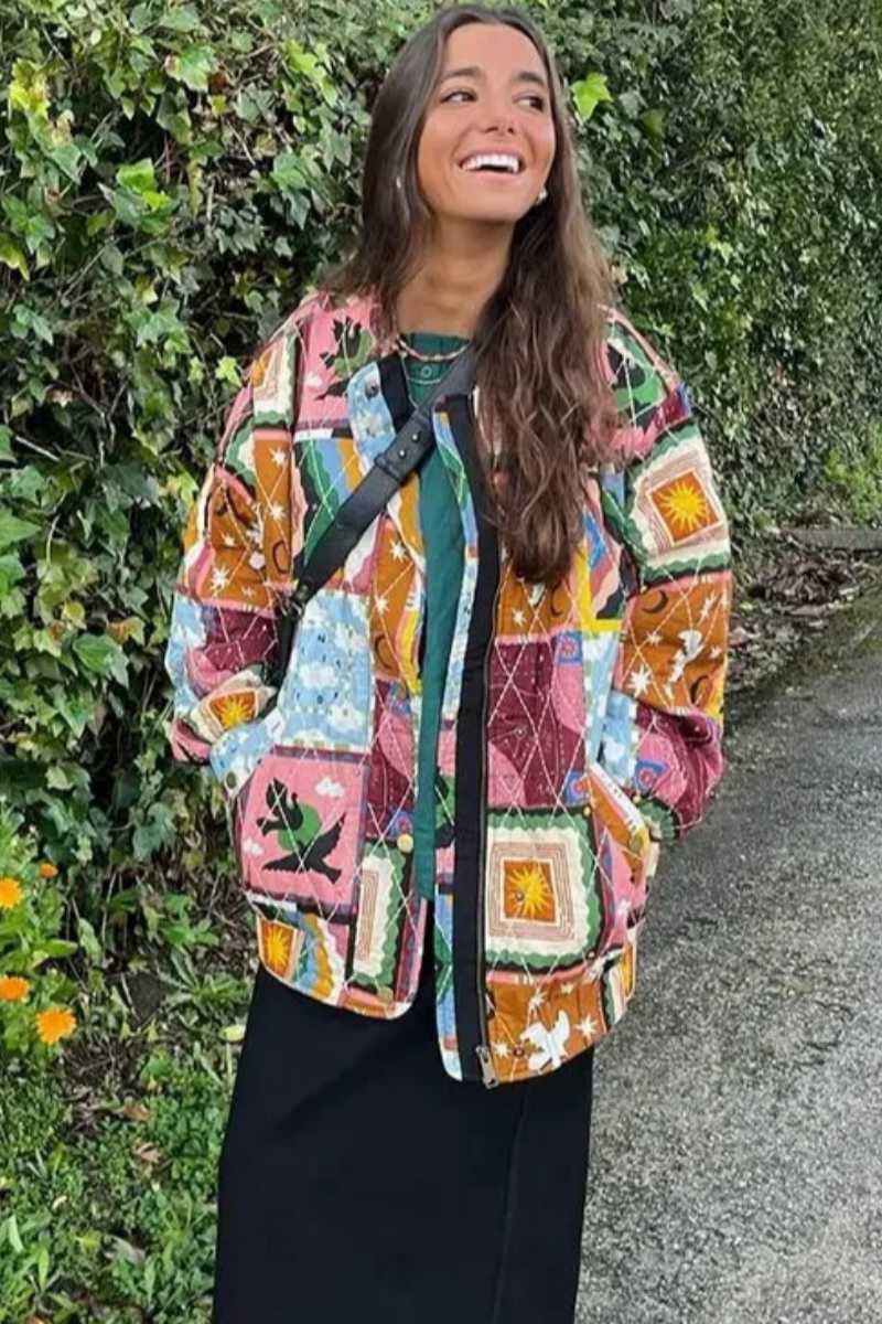 Vintage Print Jacket-ROVOLE