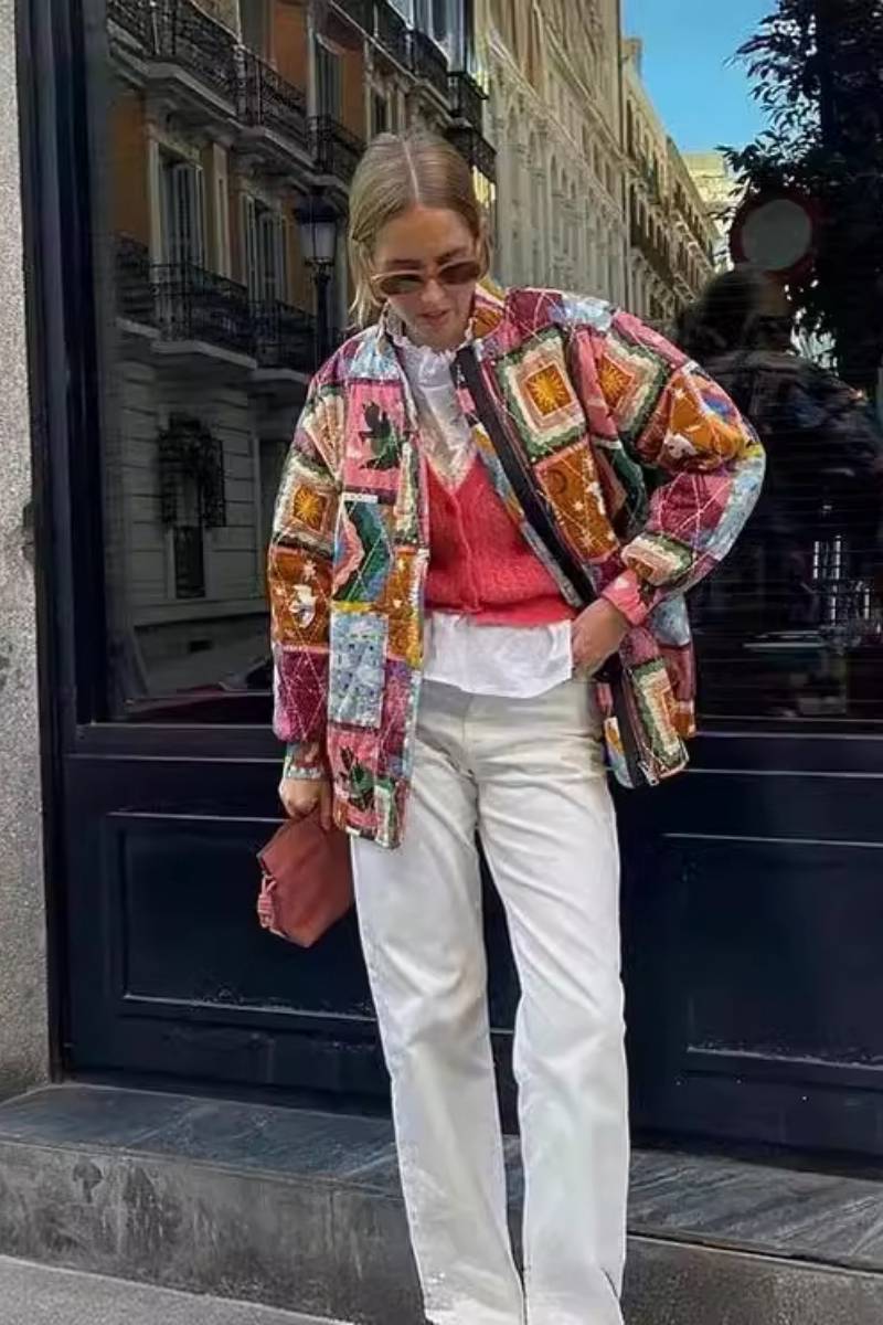 Vintage Print Jacket-ROVOLE