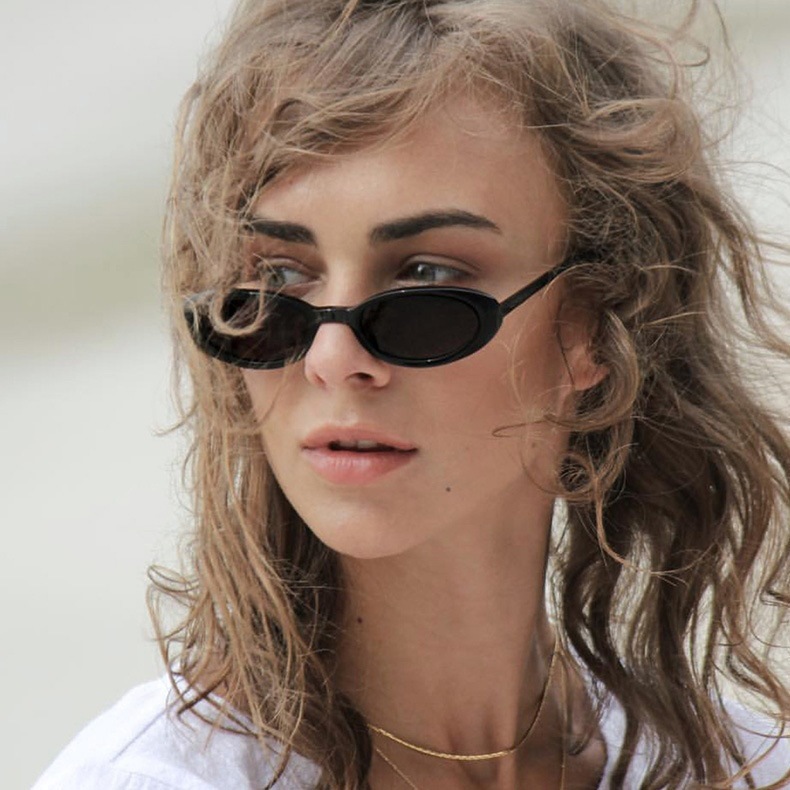 Oval black sunglasses