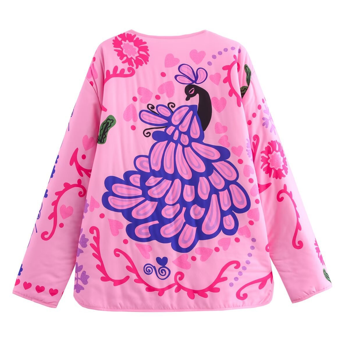 Cute Graffiti Style Print Thin Jacket-Massicos