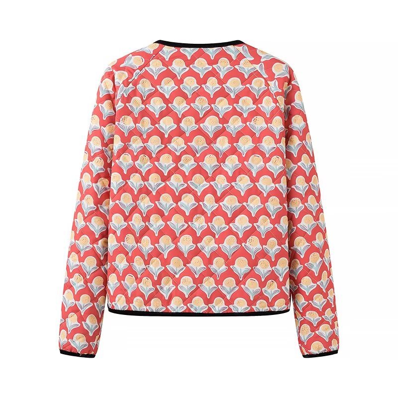 Cute Floral Print Bow Lace-Up Jacket-Massicos