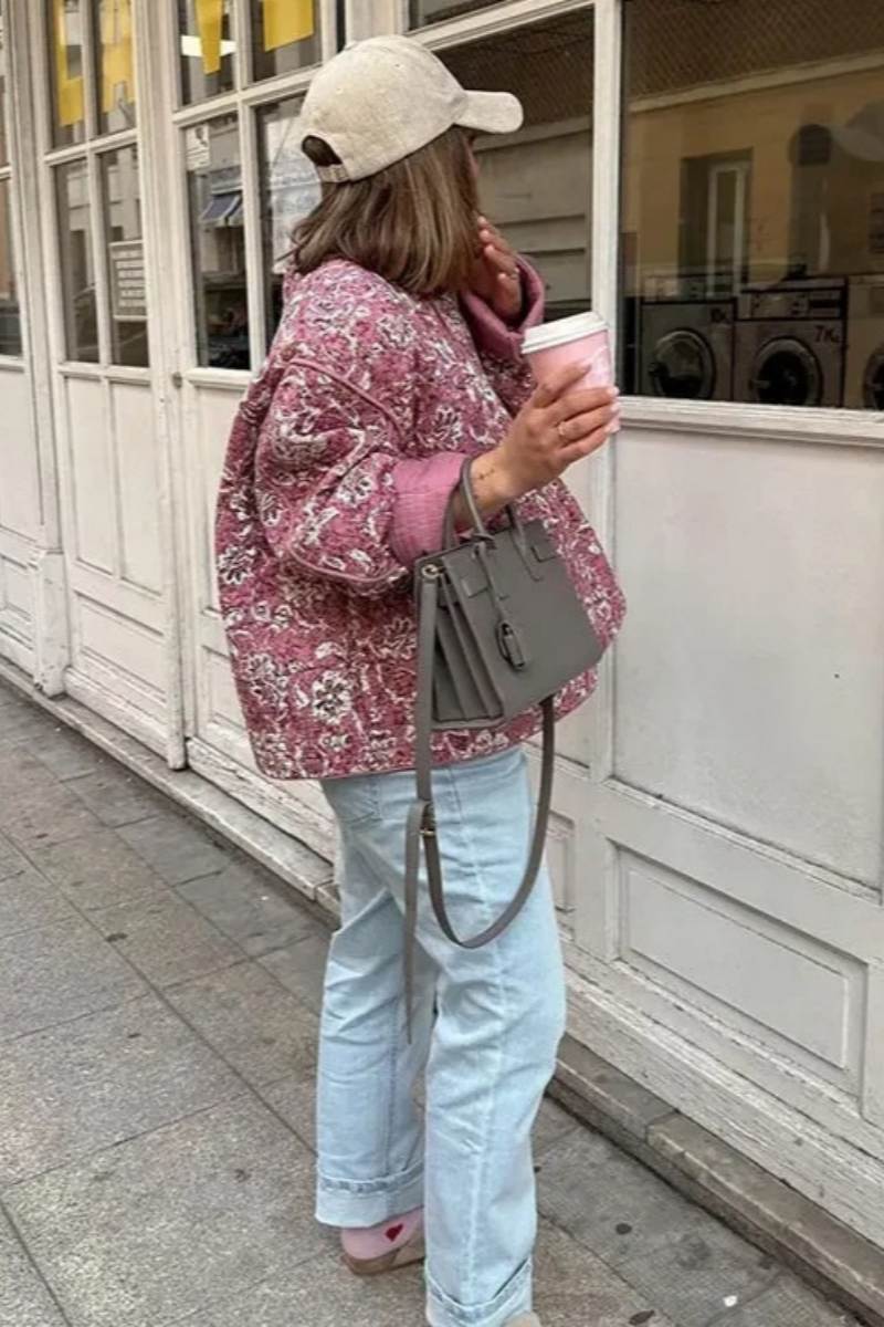 Vintage Floral Quilted Jacket-ROVOLE