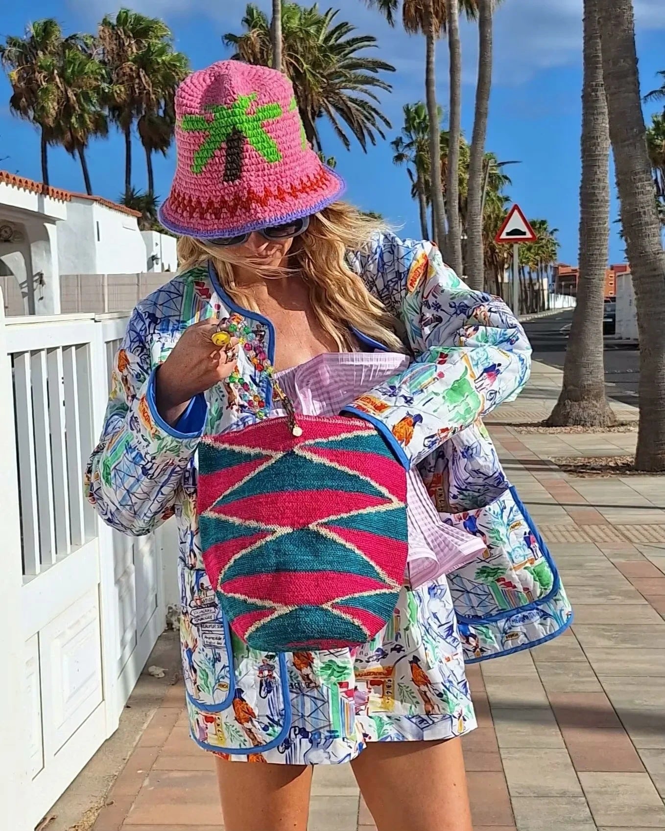 Graffiti Printed Jacket And Short-Massicos