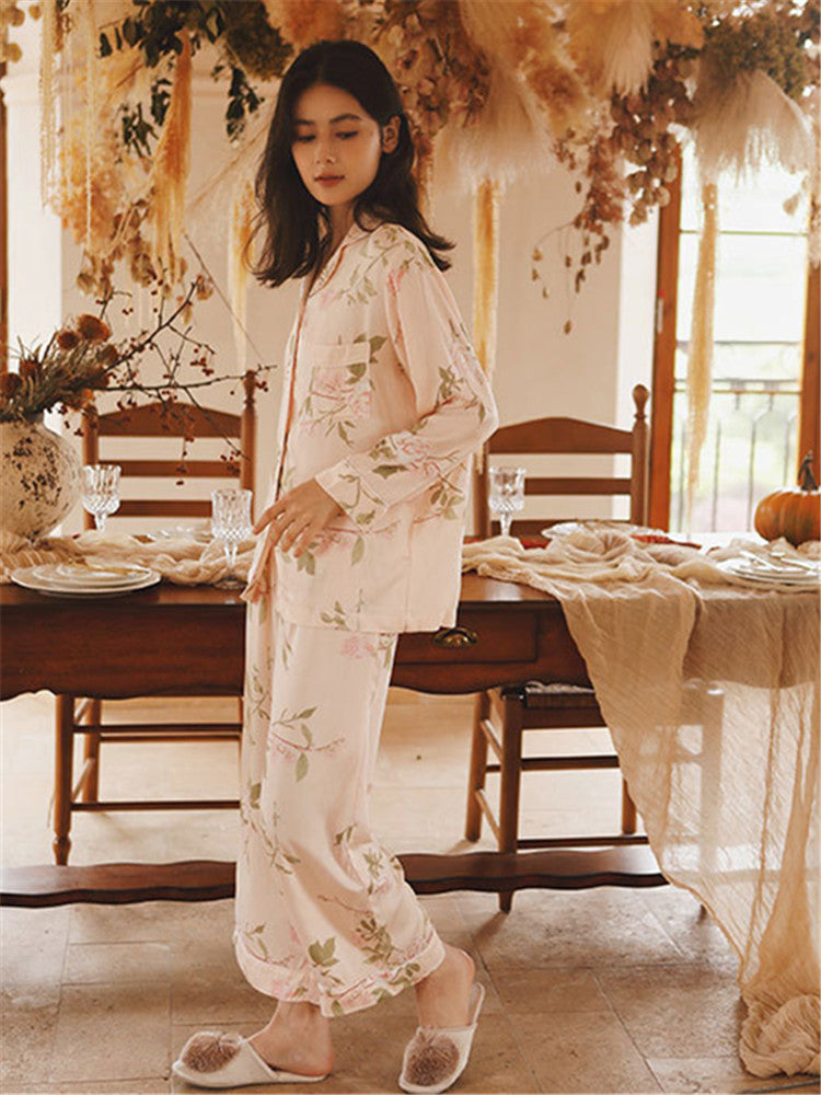 Tribute Satin Floral Sleepwear Set-Massicos