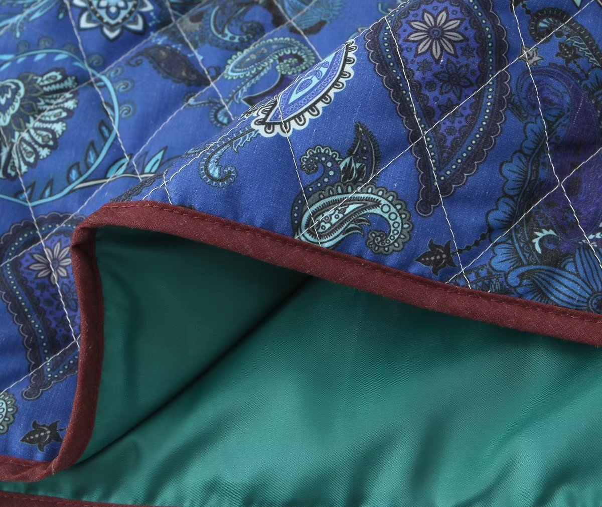 Ethnic Style Pattern Print Multi-Color Quilted Jacket-Massicos