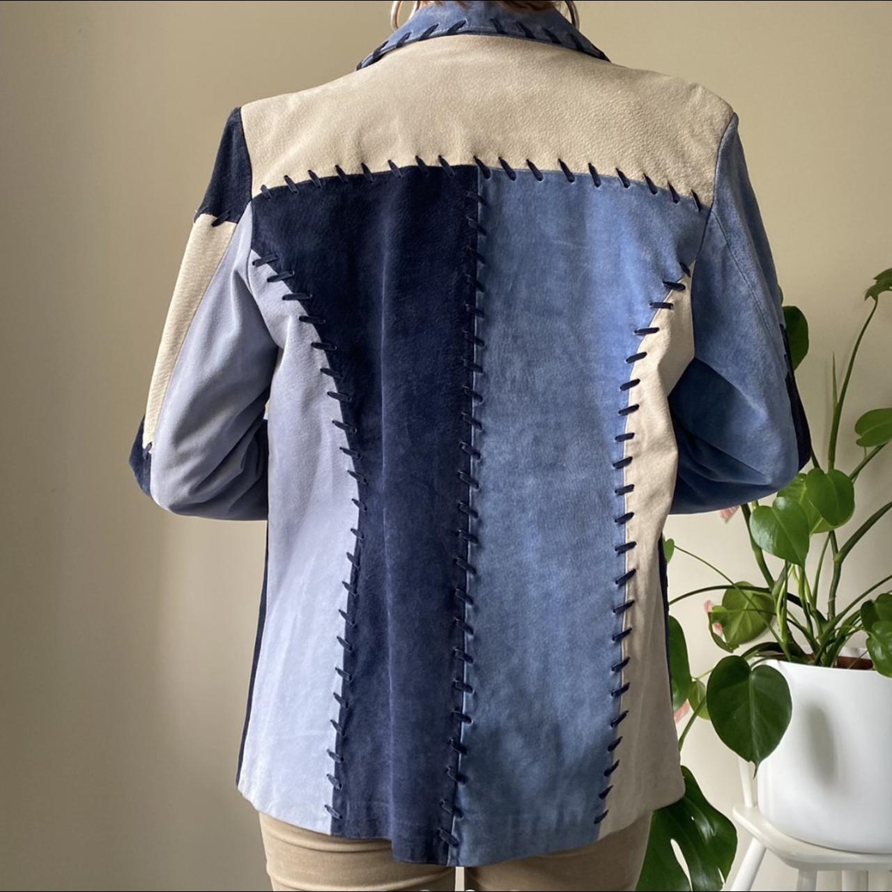 Artisan Stitched Denim Patch Blazer