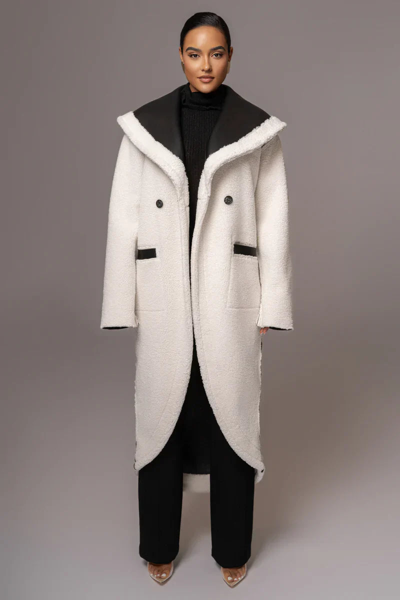 Premium Synthetic Leather Wrap Coat-Massicos