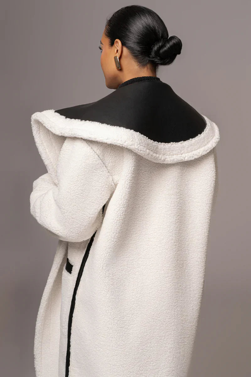 Premium Synthetic Leather Wrap Coat-Massicos