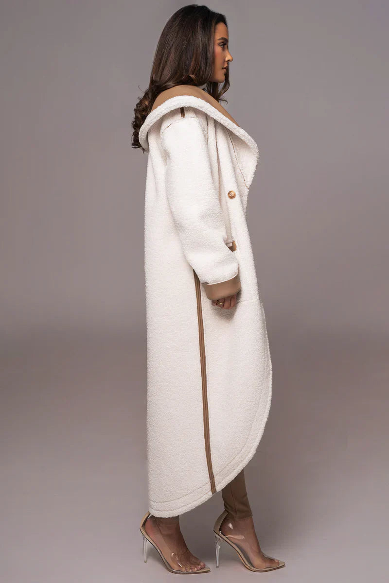 Premium Synthetic Leather Wrap Coat-Massicos