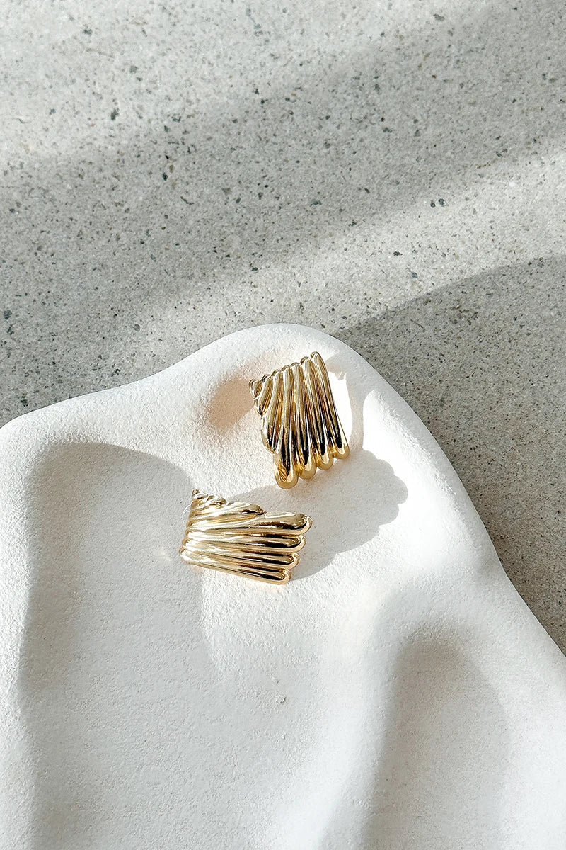 Rina Earrings - Gold-ROVOLE