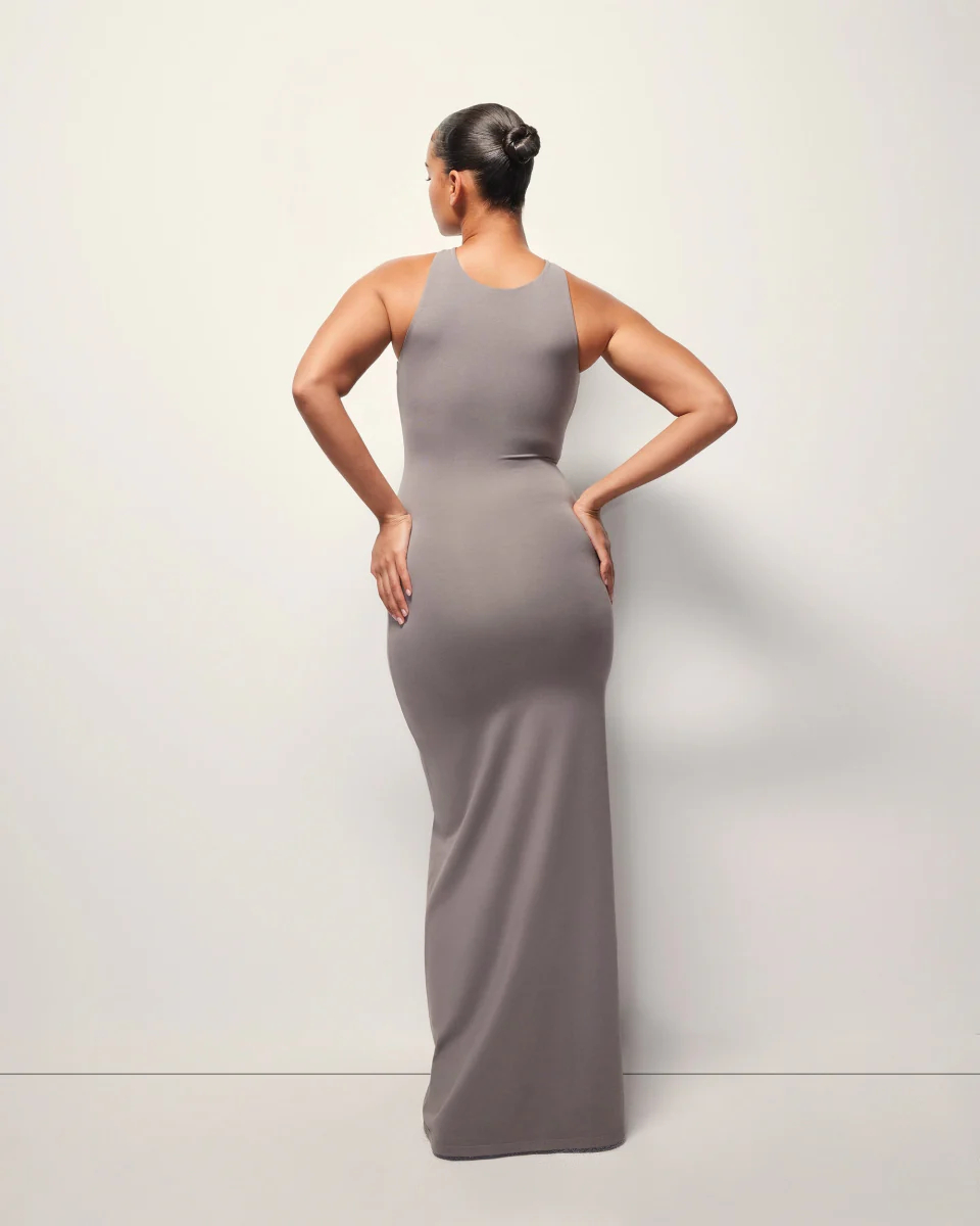 Pierced Halter Maxi Dress