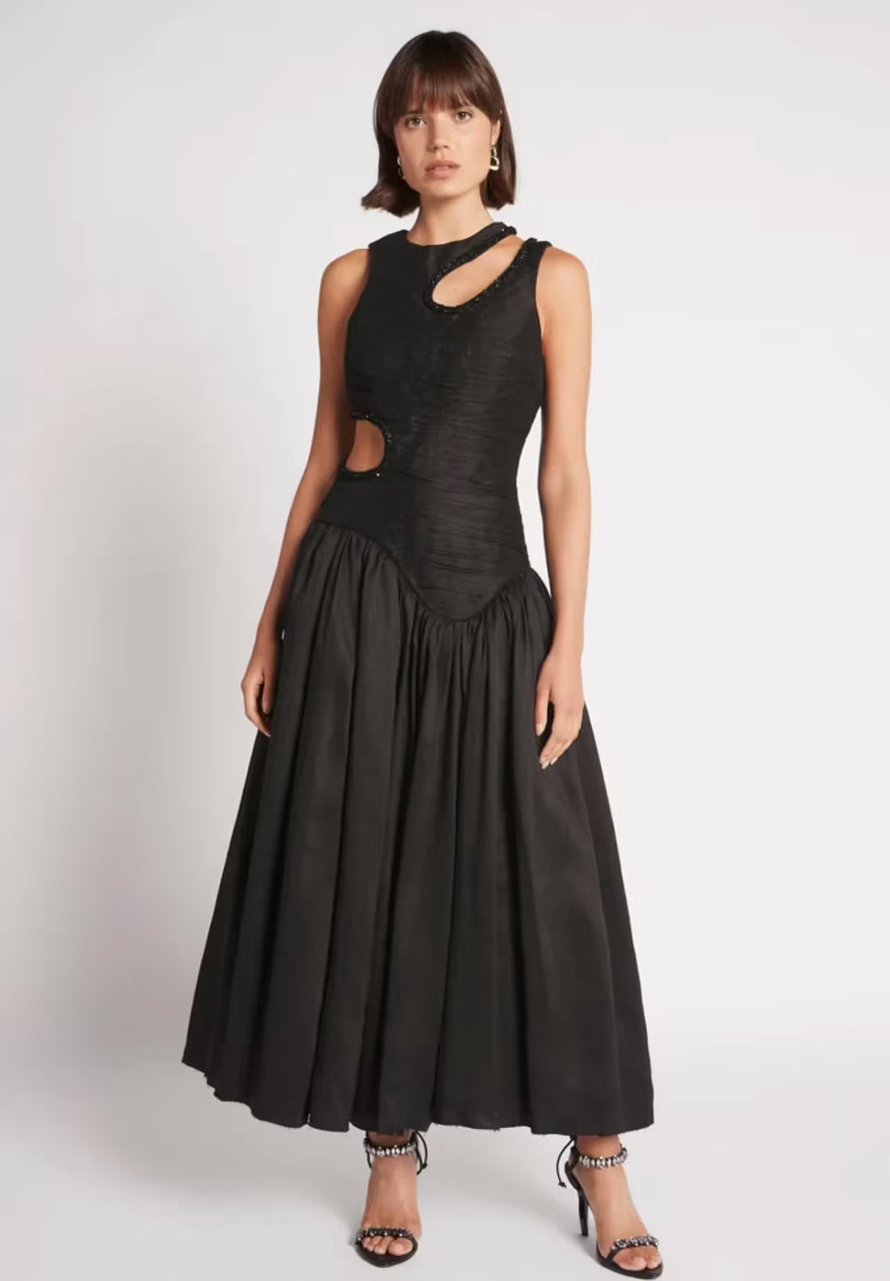 Jolie Abstract Cut Out Midi Dress.