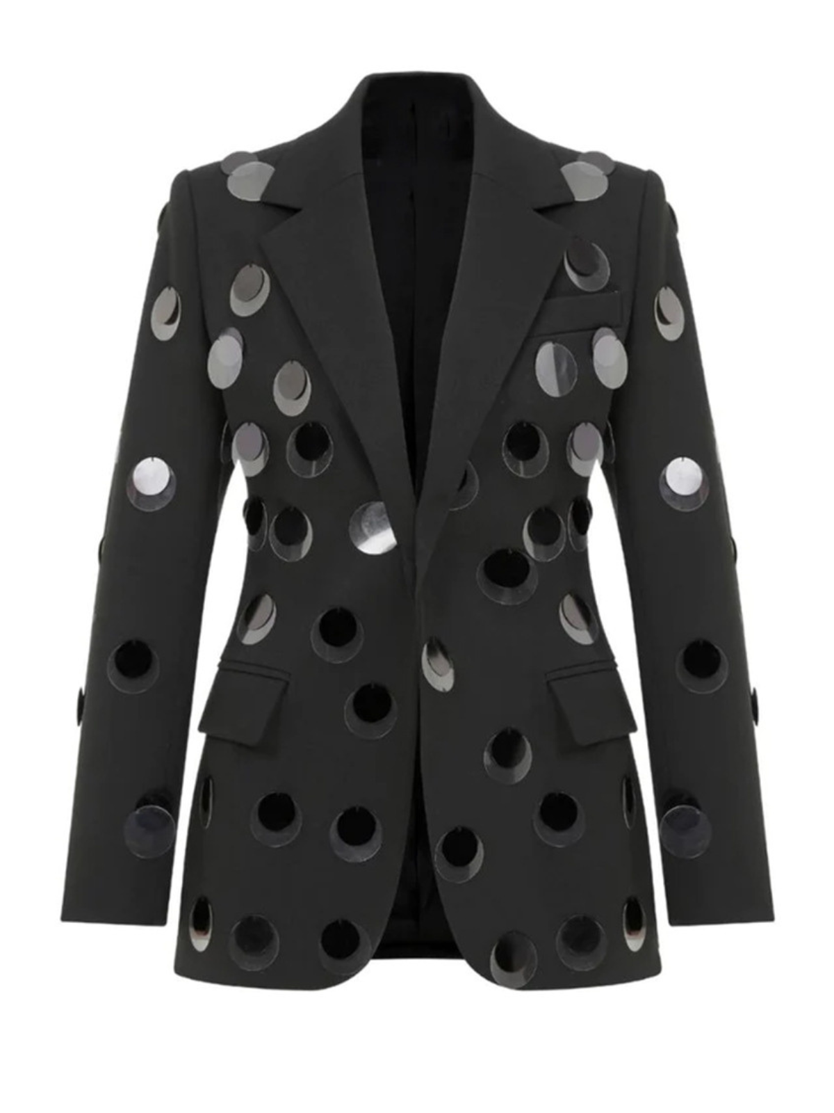 Romee Long Sleeve Sequin Blazer-Massicos