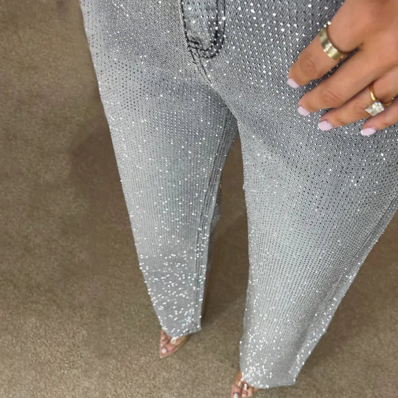 Party Glitter Diamond Jeans-Massicos