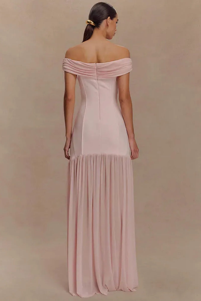 Off-Shoulder Backless Sexy Maxi Dress-ROVOLE