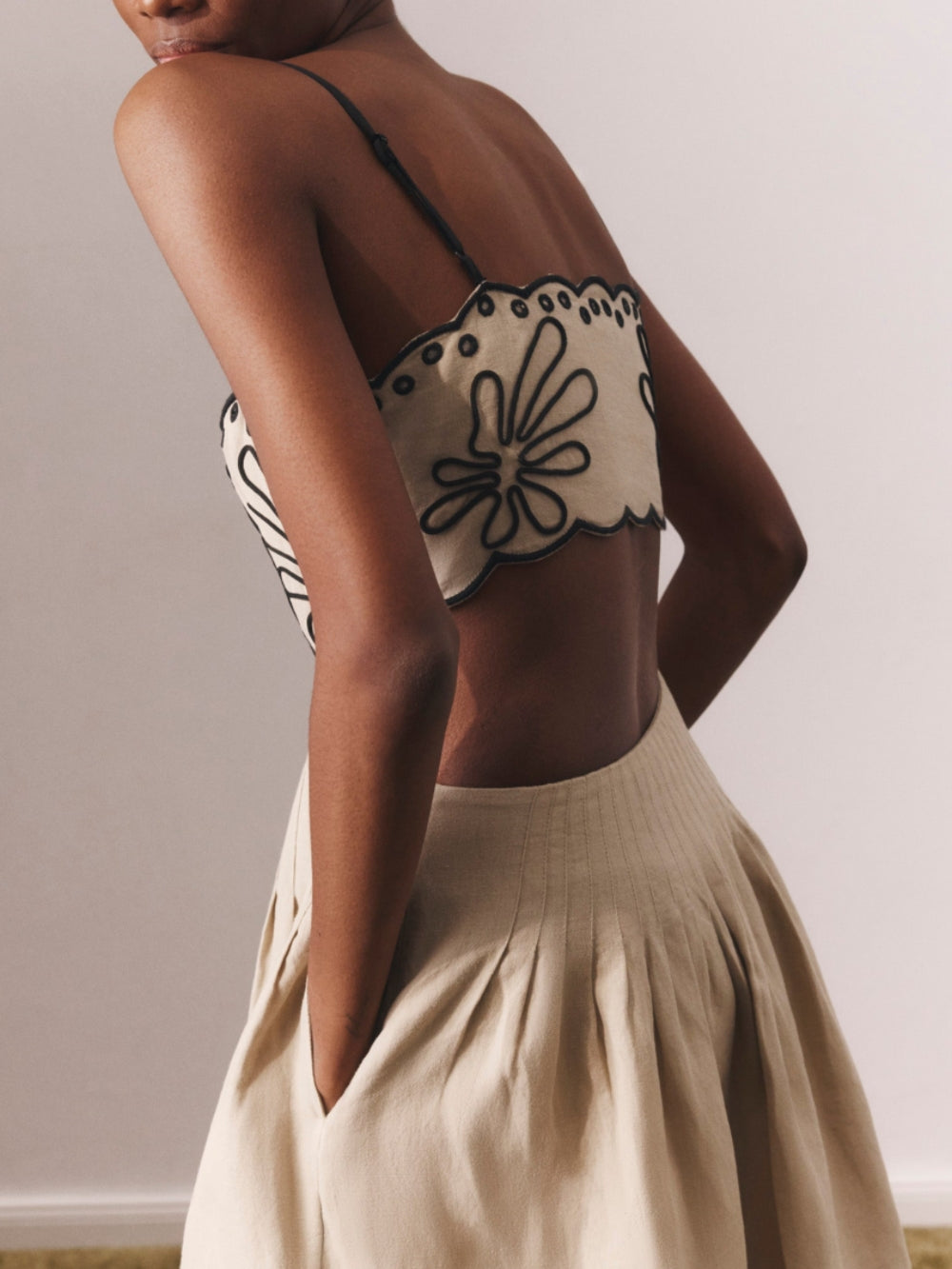 Summer Print Strap Midi Dress-Massicos