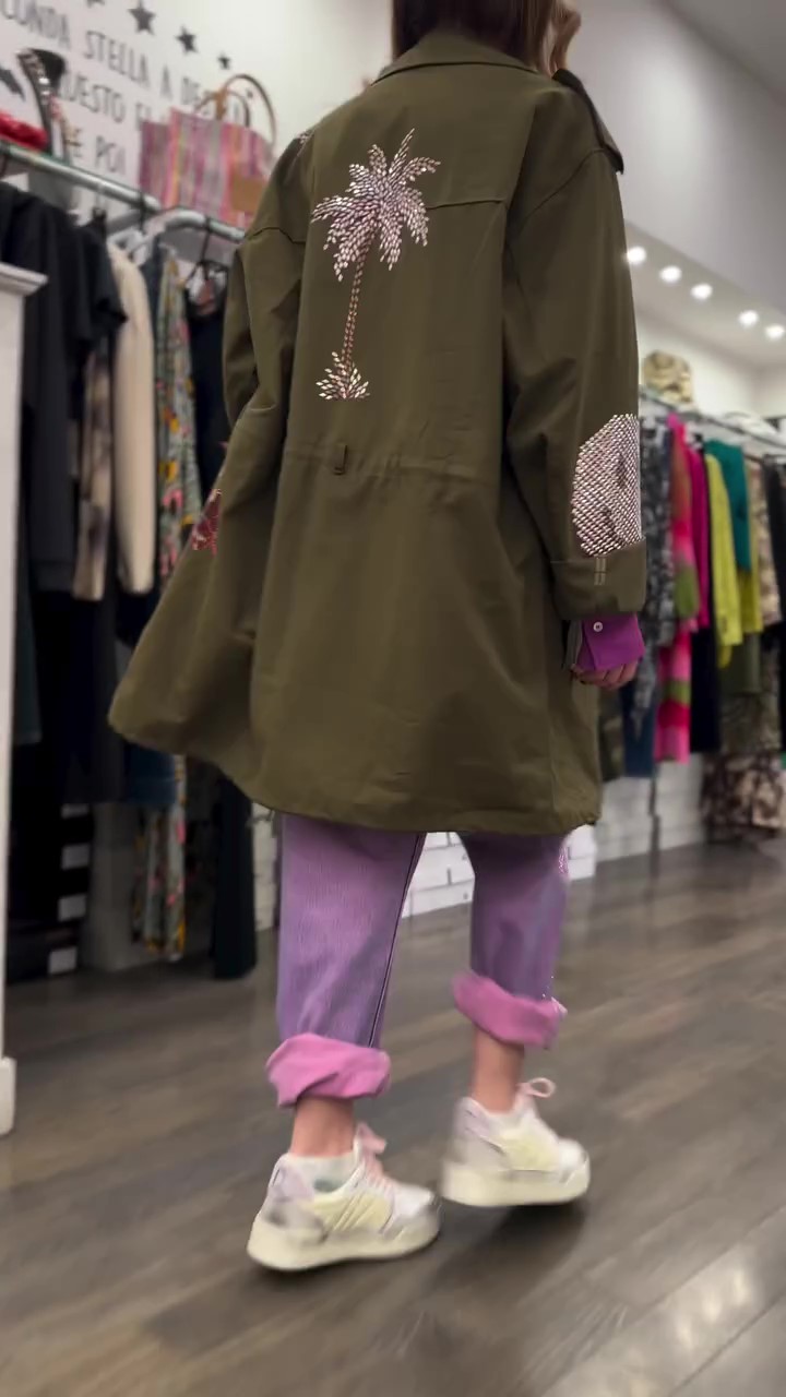 Designer embroidered cotton jacket-Massicos