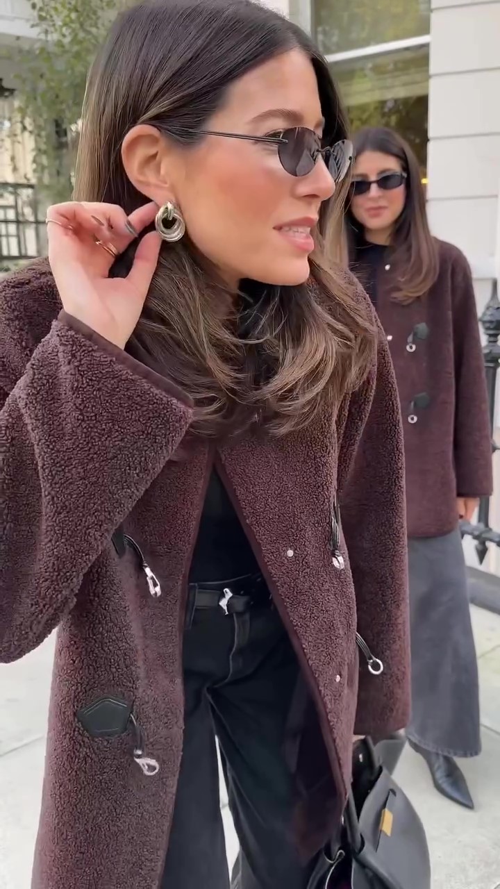 Designer shearling fur cropped jacket-Massicos
