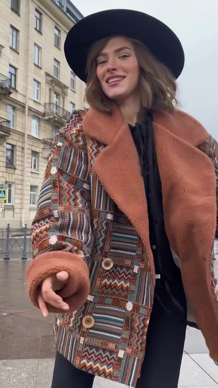 Designer bohemian fur jacket-Massicos