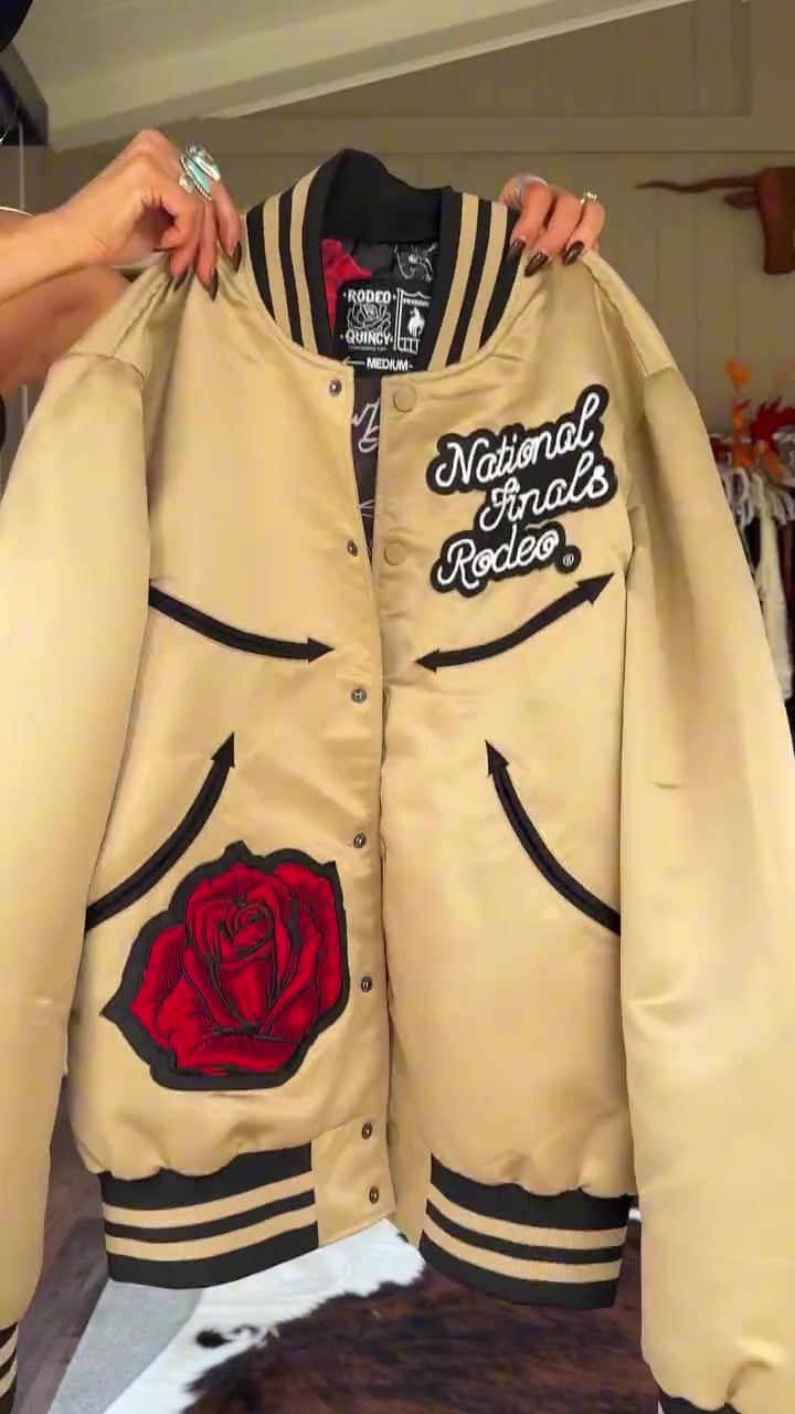 Khaki embroidered bomber jacket