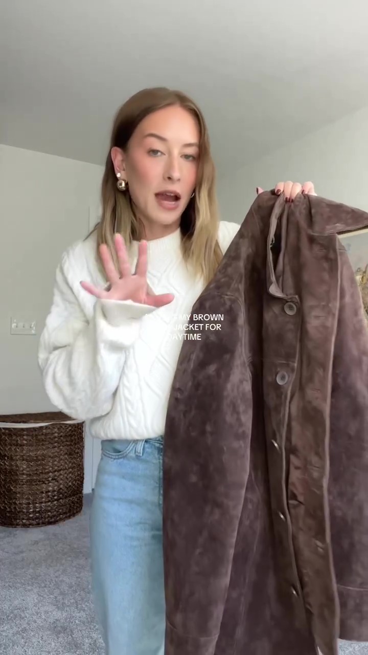 Trafni brown deerskin jacket-Massicos