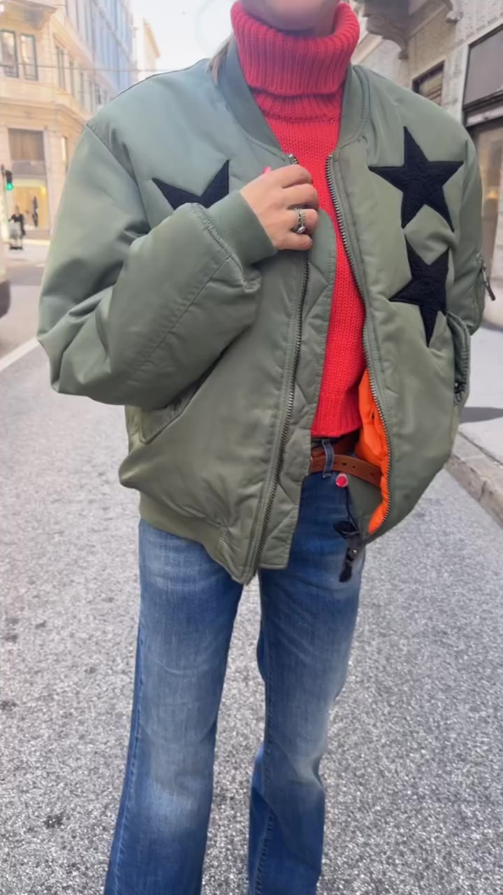Designer embroidered cropped bomber jacket-Massicos