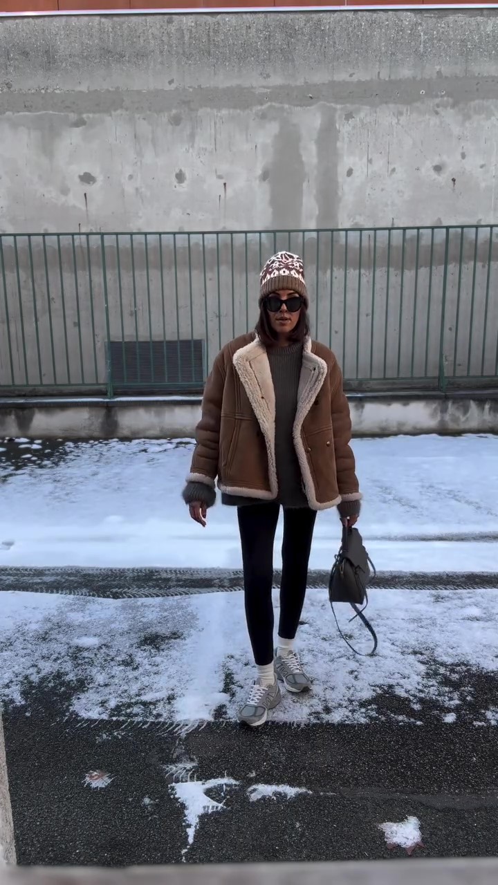 Designer shearling fur cropped jacket