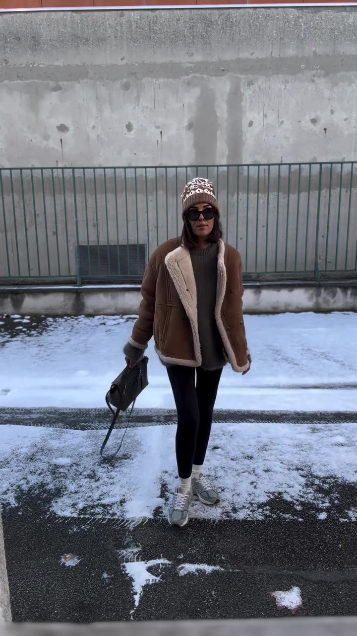 Designer shearling fur cropped jacket