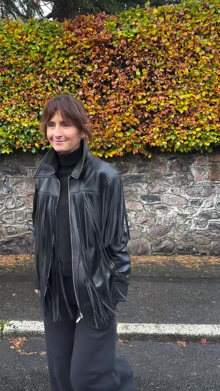 Designer fringed leather jacket-Massicos