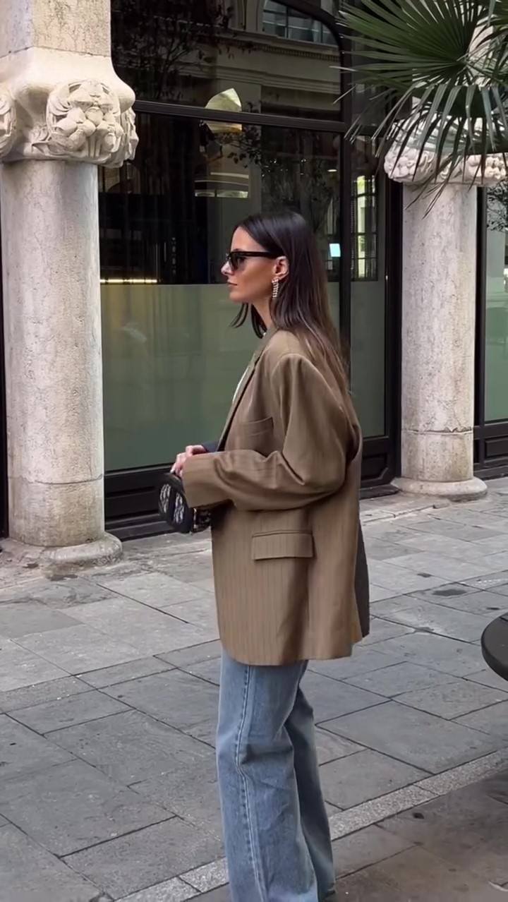 Designer oversized paneled blazer-Massicos
