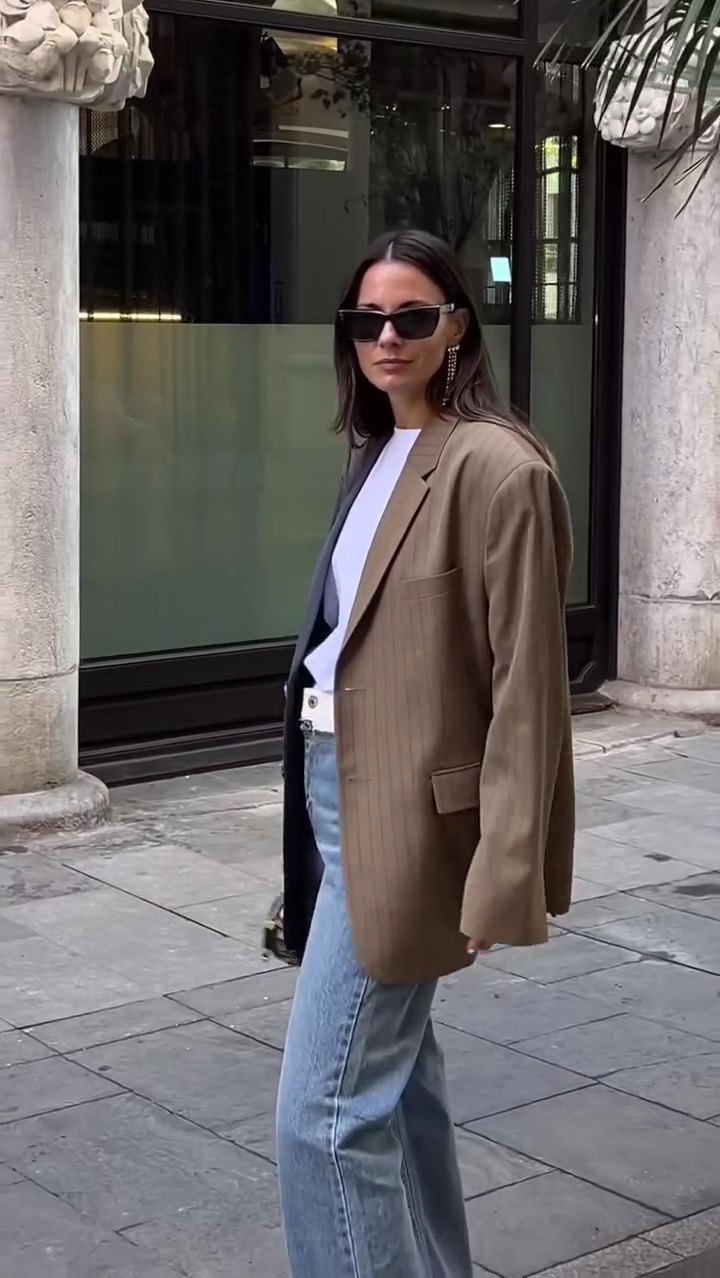 Designer oversized paneled blazer-Massicos