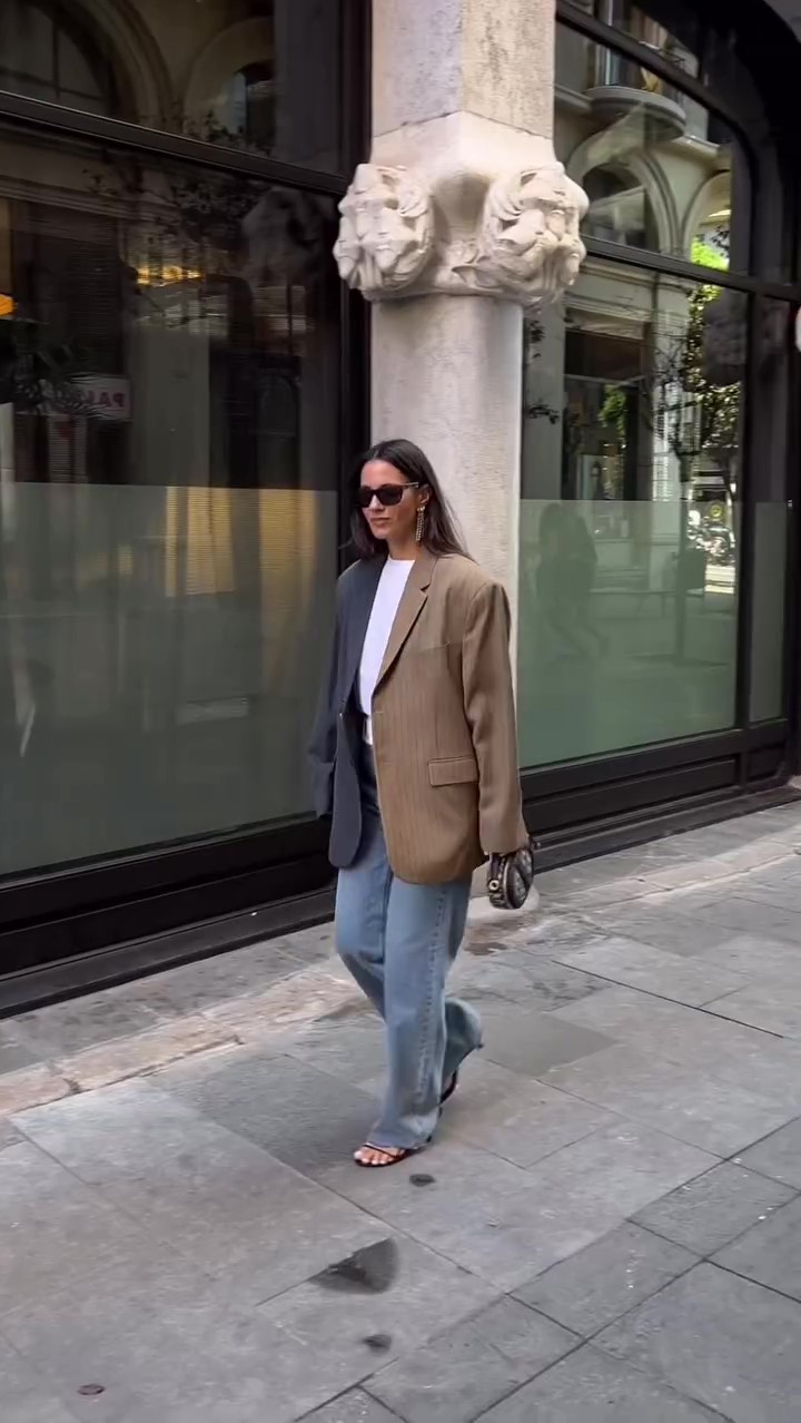 Designer oversized paneled blazer-Massicos