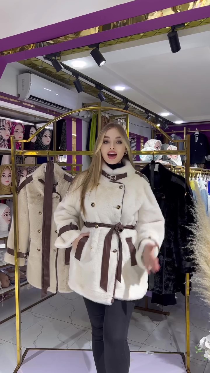 Designer fur rabbit fur jacket-Massicos
