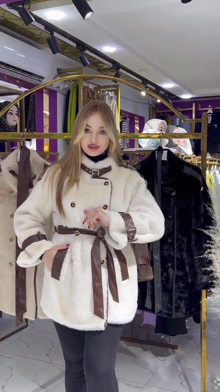 Designer fur rabbit fur jacket-Massicos