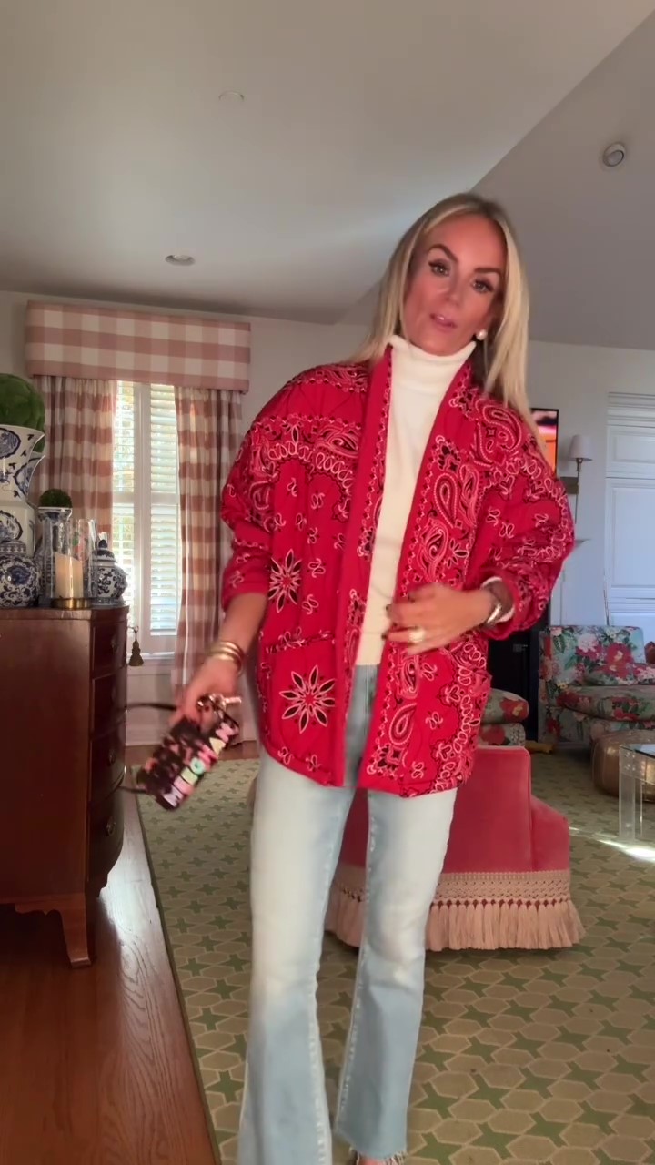 Christmas Designer red cashew jacket-Massicos