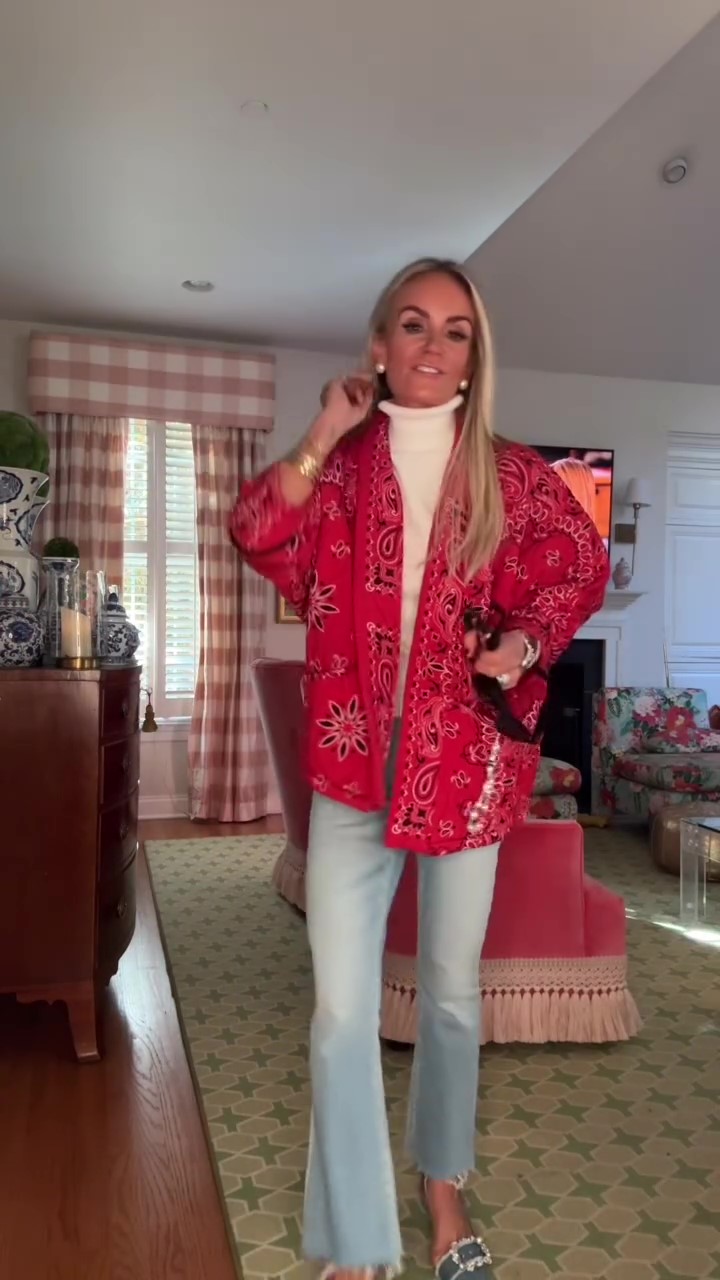 Christmas Designer red cashew jacket-Massicos