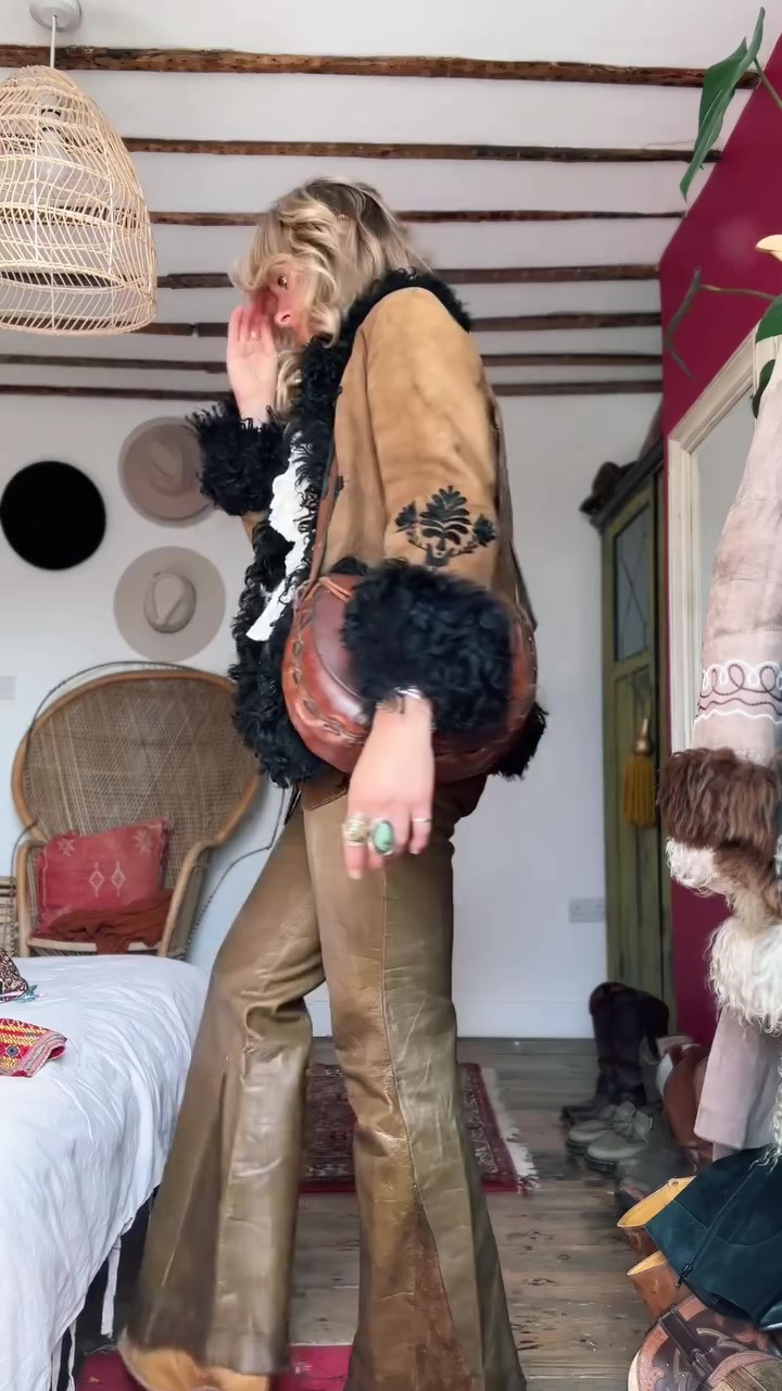 Designer embroidered fur jacket-Massicos