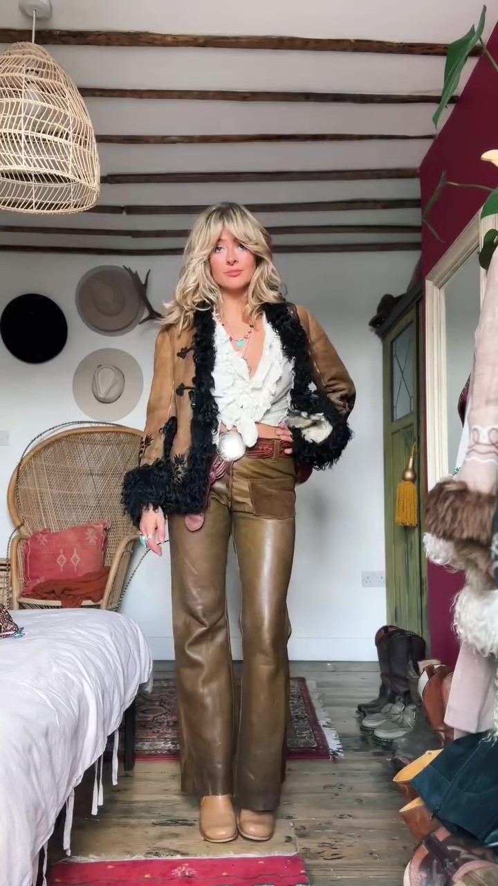 Designer embroidered fur jacket-Massicos