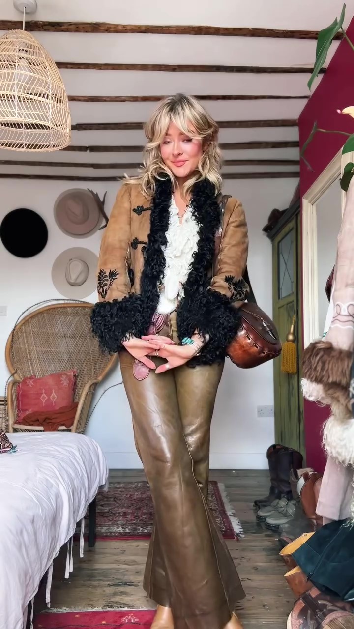 Designer embroidered fur jacket-Massicos