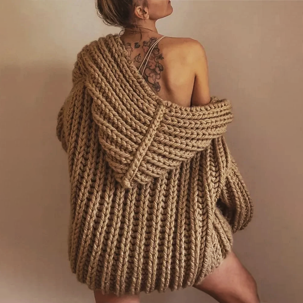 L'aurablend Grobstrick-Pullover-Weste-Massicos